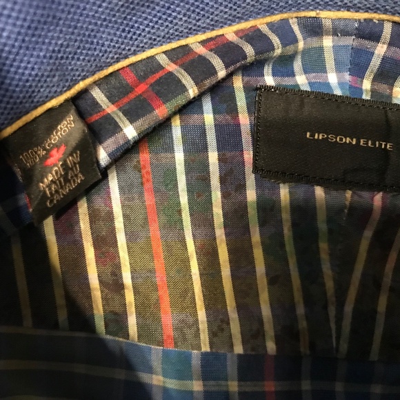 Lipson Elite 100% Cotton Men’s Button Down Long Sleeve Shirt XXL - Picture 5 of 13